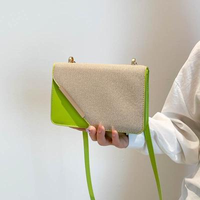 Beliebtes diagonales leicht luxuriöses Designgefühl neue kontrastierende Farbe Temperament kleine quadratische Tasche lässig hoher Wert Einzel Schulter Umhängetasche