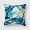 Nordic Blue Marble Polyester Pillowcase Sea Rock Texture Bedside Sofa Chair Throw Pillow Cushion Cover Home Decor Cushion Cover