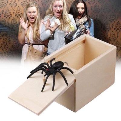 Νέο Magic Scary Spider Prank Ξύλινο Scary Box Joke Gag Trick Παίξτε παιδικό παιχνίδι για ενήλικες