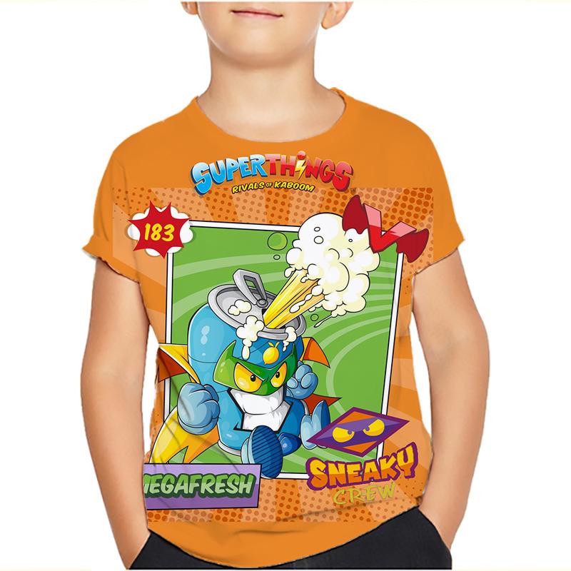 Superzings 7 Boys Clothes T-shirt New Summer Clothing Children's Wear Tops Short Sleeve Tees Kids Cartoon Tshirts