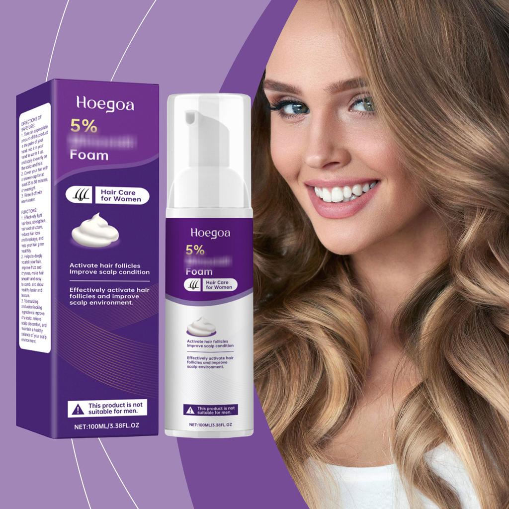 HOEGOA Women's Leave-in Hair Mousse, Foam Care, Smooth, Smooth, Moisturizing, Styling, Long-lasting Volumum, 150ml
