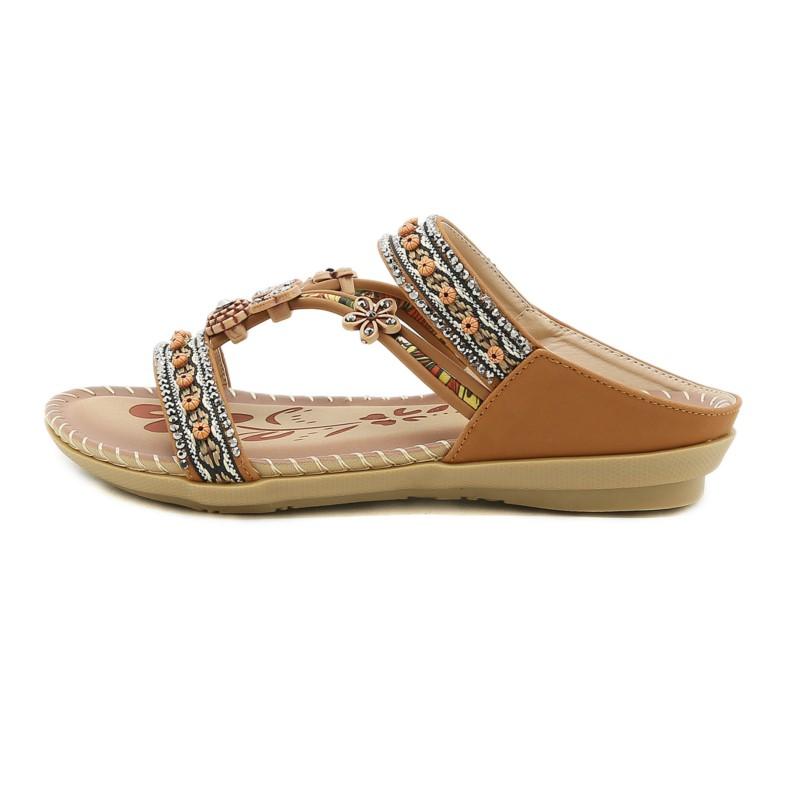 

Woman Shoes Sandals Summer Fashion Slip On Ladies Shoes Outdoor Women s Sandals Platform Retro Sandalias Mujer Women s Slippers 36 коричневый