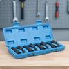 8 Pieces Chrome Molybdenum Impact Socket Set Recessed Opening Hex Blue Storage