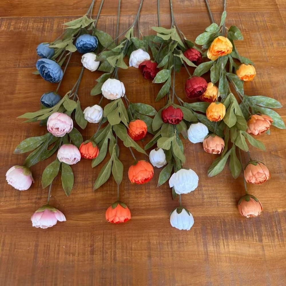 1Pc 4 Heads Artificial Peony Bouquet Realistic Peony Artificial Flowers  Home Room Decor