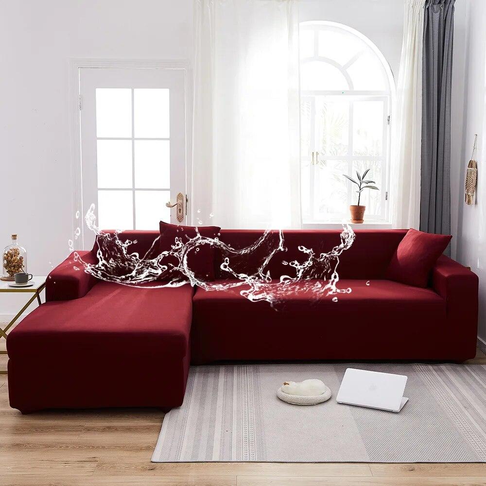 Wodoodporne pokrowce na sofy 1/2/3/4 siedzenia Solidna narzuta na sofę w kształcie litery L Narzuta na sofę Protector Pokrowce na ławki