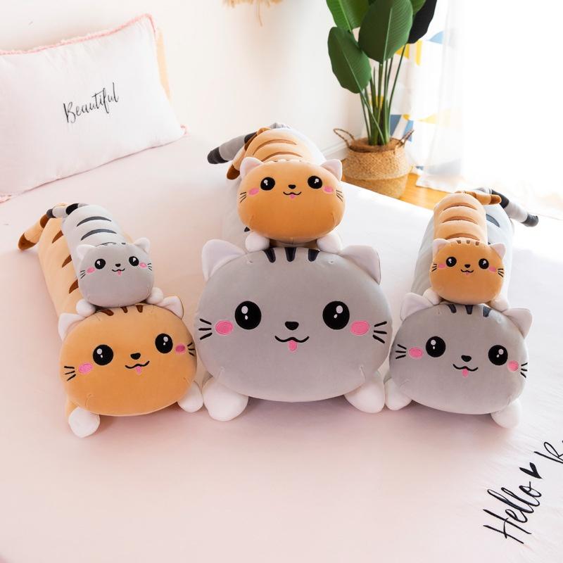 Long Cat Plush Toy Pillow Kids Birthday Gift Home Decor