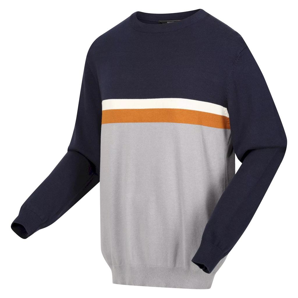 Regatta Mens Kaelen Colour Block Knitted Jumper