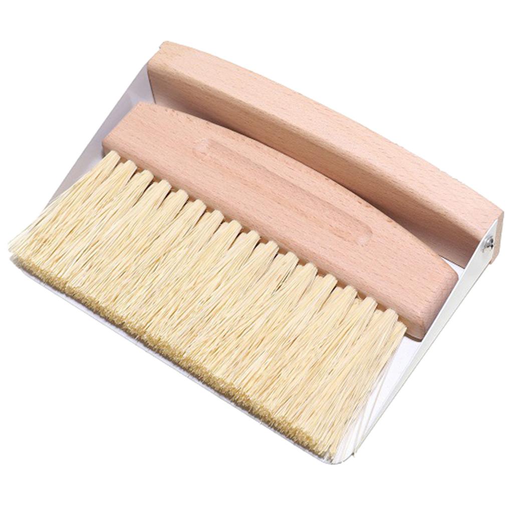 Kompaktowy Zestaw Bukowy Miotła i Szufelka Wydajne Narzędzie Czyszczące ze Szczotką z Naturalnego Sizalu dla Wygodnego Przechowywania