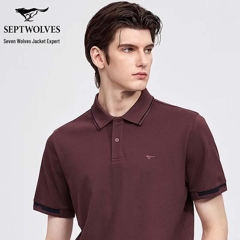 

Septwolves Men s Casual Cotton Blend Short Sleeve Polo Shirt XXXL