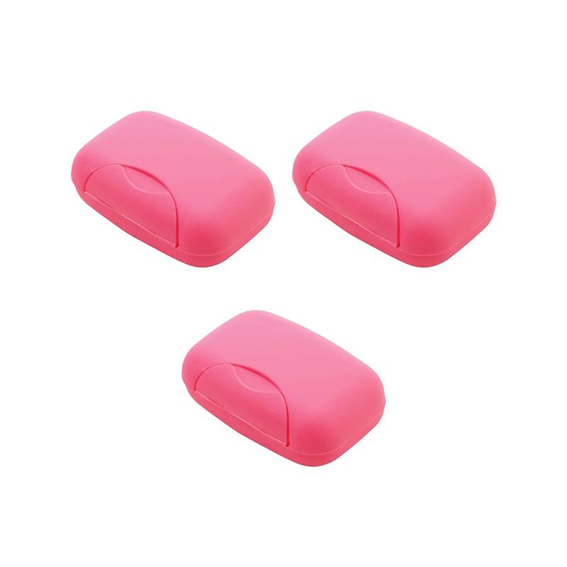 S/L Sizes Portable Travel Soap Box Bathroom Home Plastic Soap Holder Soap-Boxes with Cover Candy Color BXFZH02