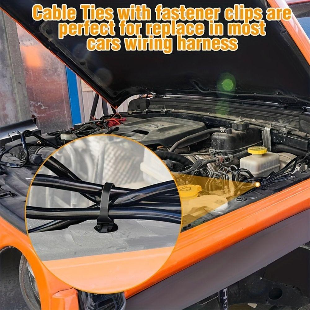160 Stück Wellrohr-Kabelbaum-Clips für den Motorraum 5 Größen Wiederverwendbare Kabelclips Motorraum