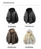 Men's Retro Faux Leather Two-Piece Bomber Jacket - Autumn/Winter Trendy Loose Fit Outerwear
