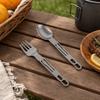 Reusable Folding Fork and Spoon Stainless Steel Travel Folding Spoon Camping Utensils  Camping Trip
