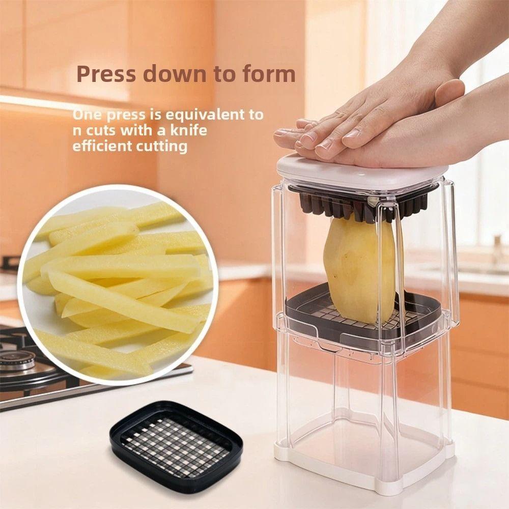 with 2 Blades Vegetable Dicer Manual Fruit Slicer Food Chopper French Fries Cutter  Cooking