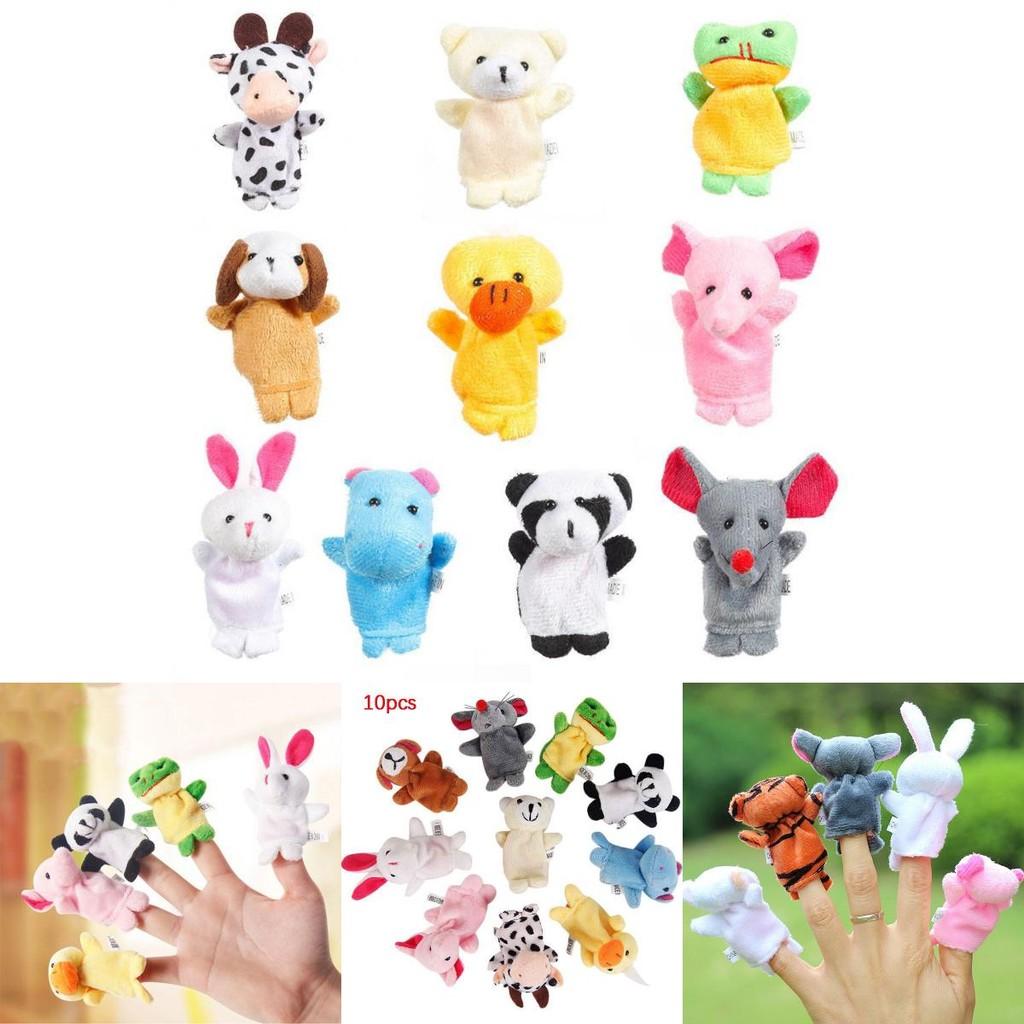 Niedliches Fingerpuppen-Set für Kinder, pädagogische Familienunterhaltung, 6/10/12 Stück