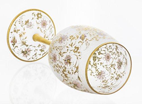 Aderia El Dorado Arabesque Gold Wine Glass, 540ml, Made in Japan, Gift Boxed, Stylish, Perfect for Red Wine and White Wines. A perfect gift for women,