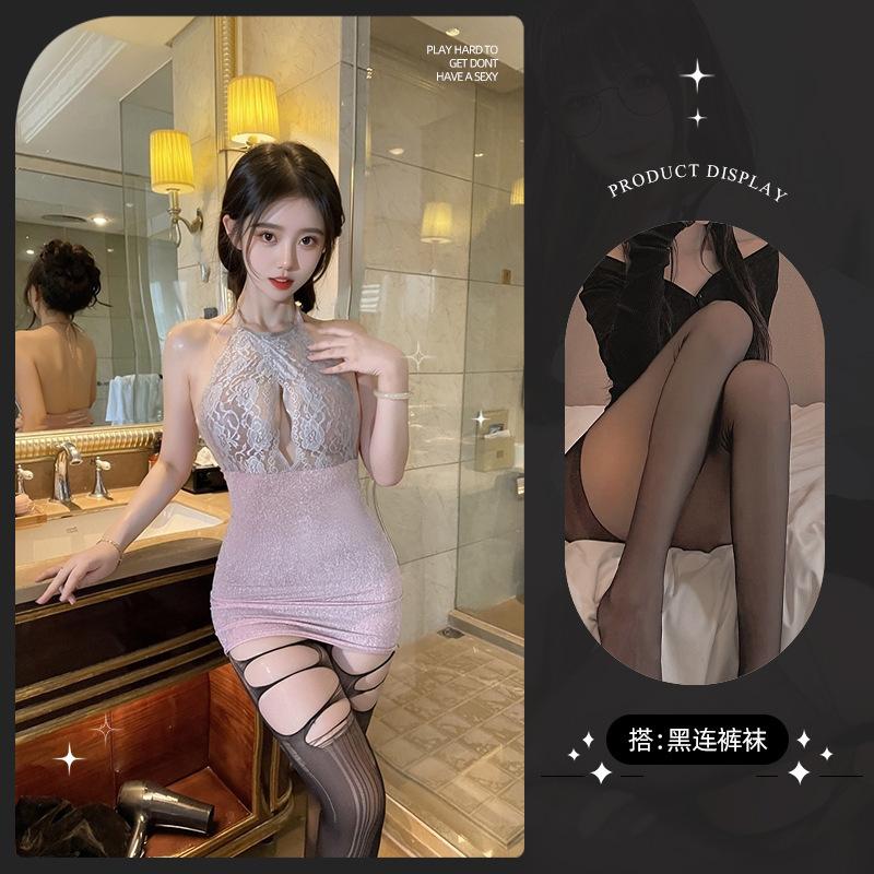 Sex underwear pure desire hottie shiny sexy neck uniform shiny temptation royal sister secretary hip skirt