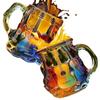Colorful Painted Guitar Coffee Cup Cartoon Guitar Desk Ornaments Useful Guitar Art Cup  Office