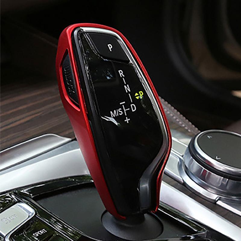 Car Carbon Fiber Gear Shift Handle Sleeve Button Cover Decorative Sticker Trim For BMW G30 G32 G11 X3 G01 X4 G02 Car