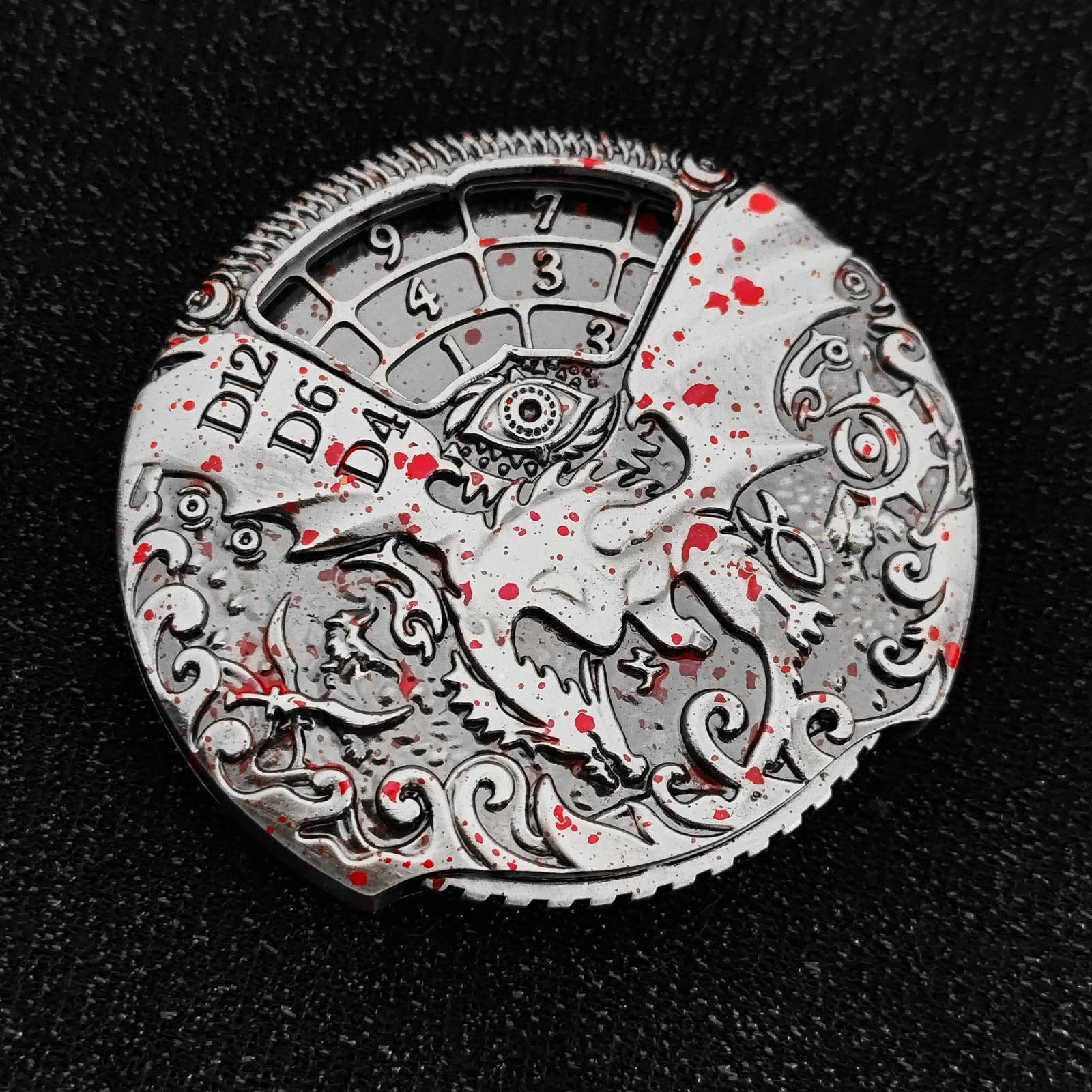 

7-в-1 Крутящиеся Металлические DND Кубики Кубики для Dungeons & Dragons Многогранники TRPG Ктулху Настольная Игра