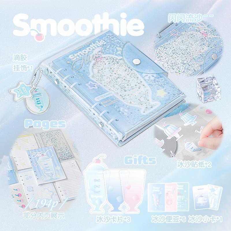 RosyPosy Frosty Smoothie Planner High-Aesthetic Loose-leaf Student PVC Cover Notebook