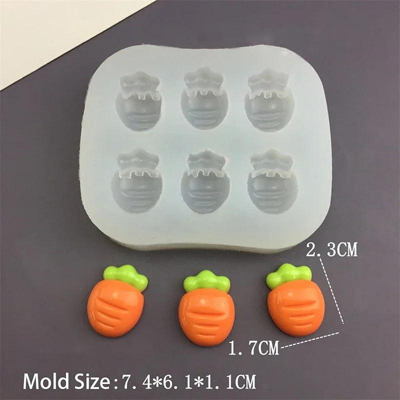 High Temperature Resistant Silicone Molds Mini Carrot Shape Cakes Molds Chocolate Candy Easter Cakes Baking Decoration Tools