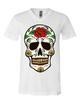 Sugar Skull Calavera V-Neck T-Shirt Dia De Los Muertos Day of the Dead Tee