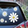 5 Stück Selbstklebende Gänseblümchen Autoaufkleber Universell für Auto Heckscheibe Kreatives Karosserie-Styling Wasserdicht Rennhelm Dekor