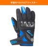 Yamaha Motor Riding Gloves YL4004 Carpon Winter Size (Yamaha) Autumn/Winter Gloves, Black/Blue, M, Q5F-RST-Y12-00M