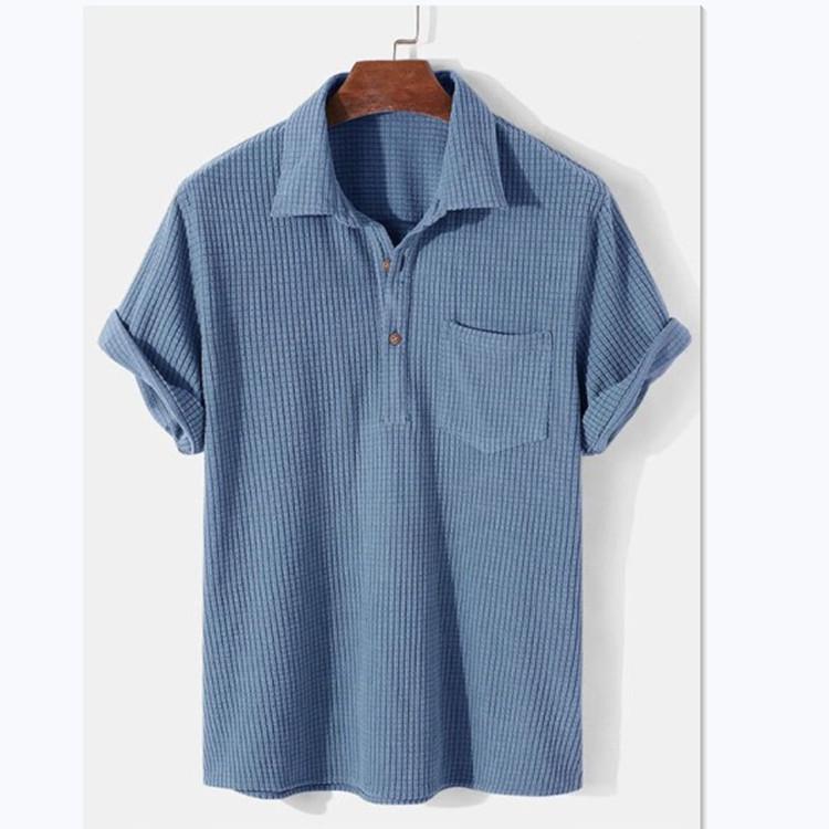 2025 Men's Casual Plaid Short Sleeve Shirt - Southeast Asia, European & American Style