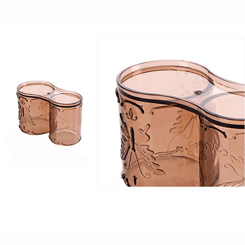 Buy Cotton Pad Storage Box DoubleTube Jewelry Organizer Box Vintage