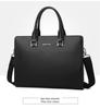 Men's PVC Horizontal Business Casual Briefcase - Large Capacity Laptop & Document Bag