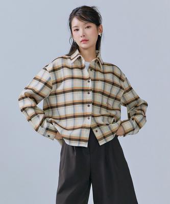 CHASECULT Women'S Crop Check Shirt-Cerg5463B08