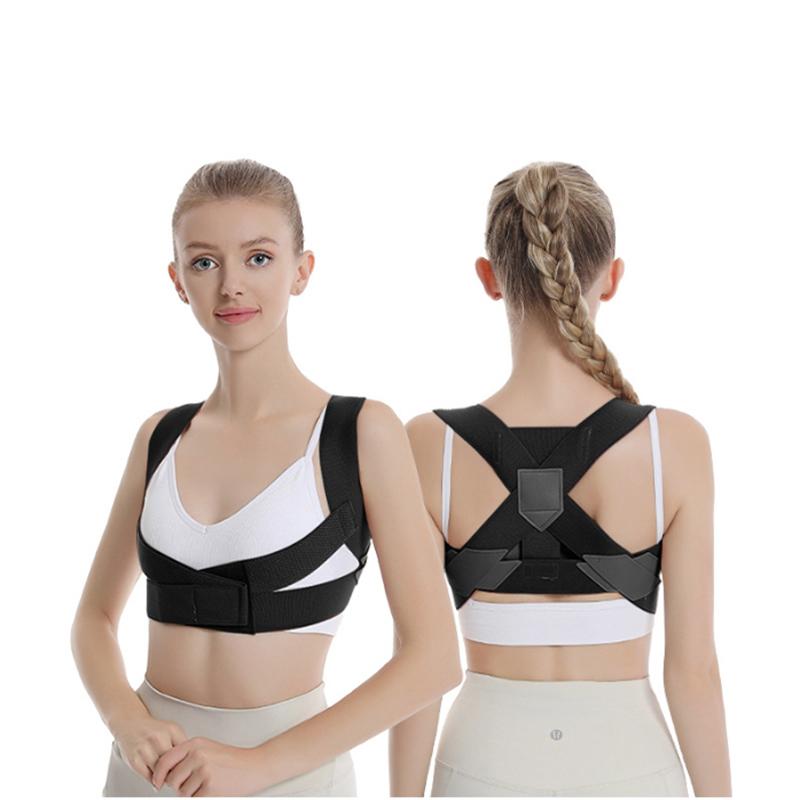 

Back Brace Posture Corrector for Women and Men Adjustable Back Support Shoulder Straightener Clavicle and Back Pain Relief L чорний
