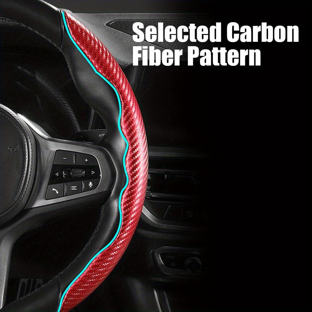 1 Pair Car Steering Wheel Covers Booster Micro Fiber Leather Auto Interior Decorative Accessories Universal Carbon Fiber Looking
