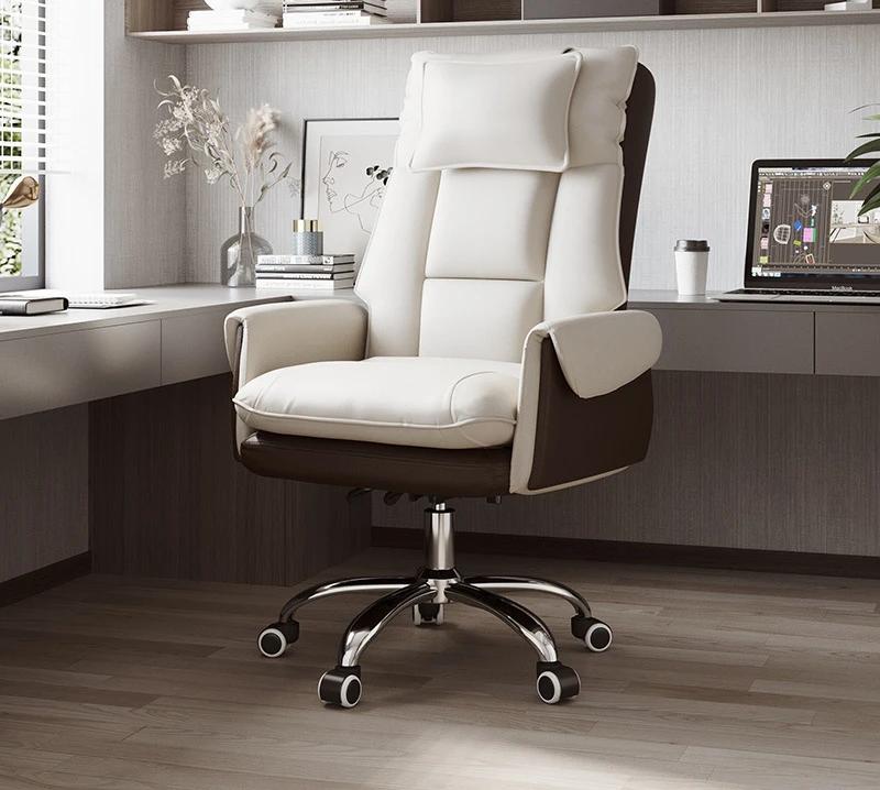 Comfortable sofa office chair, gaming chair, computer chair leather ecutive chair backrest with footrest reclining swivel chair