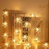 Serielle Lichterkette - 14 LED Schneeflocke, 10 Fuß Warmweiße Lichterkette für Zuhause, Mandir, Pooja-Raum, Deepawali- & Diwali-Dekoration, Weihnachten