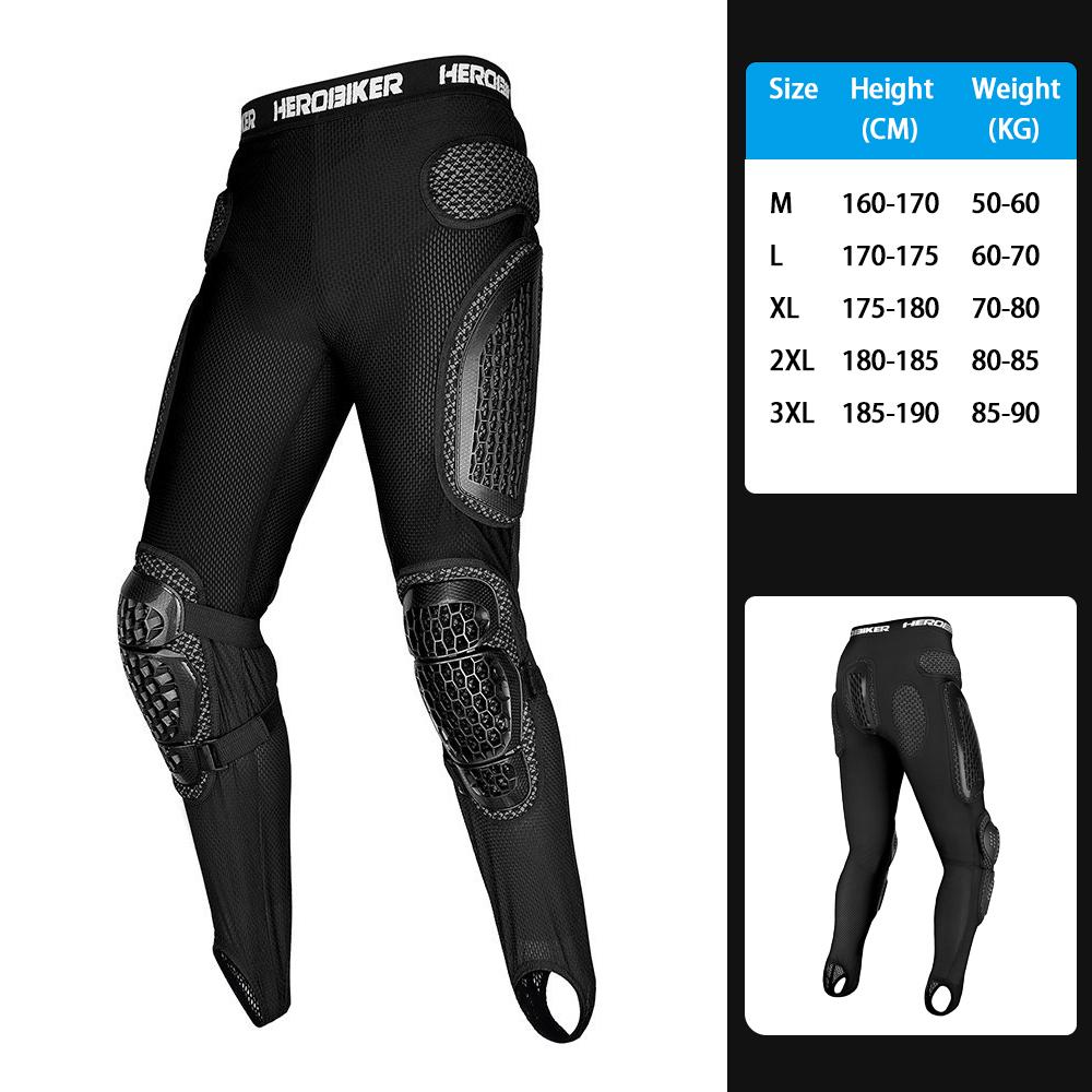 Off-Road Racing Armor Pants men Motorcycle Pants Riding Drop Resistant Riding Hard Motorcycle Scratch Resistant Armor Pants M
