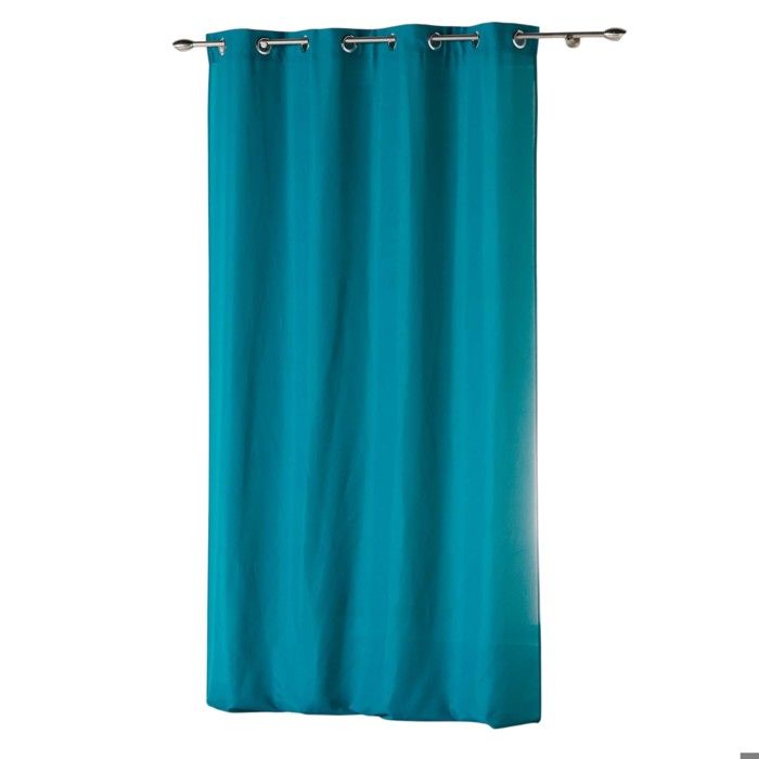 Rideau à œillets - EDEN - Absolu - 140 x 260 cm - Bleu - Microfibre