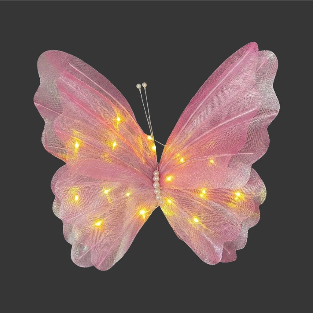 Decorațiune de Grădină Fluture Iluminat 3D cu Lumini LED pentru Petrecere de Nuntă în Aer Liber și Decor Acasă