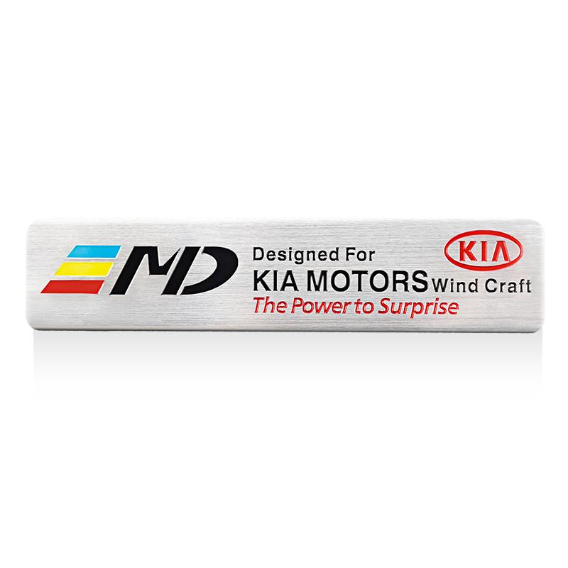 RPFU6 Car 3D Aluminum Logo Body Side Fender Decoration Stickers For KIA K9 Sportage Niro K5 Carnival EV6 EV9 EV3 K8 Stinger Forte Ceed