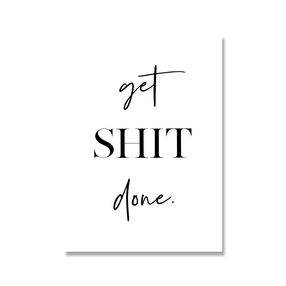 Good Vibes Prints Inspiring Quote Posters Get Naked Minimalist Canvas Painting Born To Shine Modern Wall Art Living Room Decor