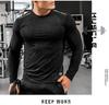 Îmbrăcăminte sport pentru bărbați Tricouri de gimnastică Cu mânecă lungă de compresie Cămăși de alergare cu uscare rapidă Top sport cu gât rotund