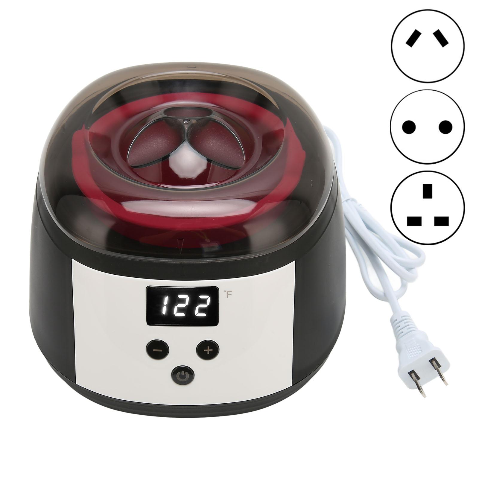 

Нагреватель воска для удаления волос Алюминиевый светодиодный дисплей Электрический нагреватель воска с регулируемой температурой 100‑240 В