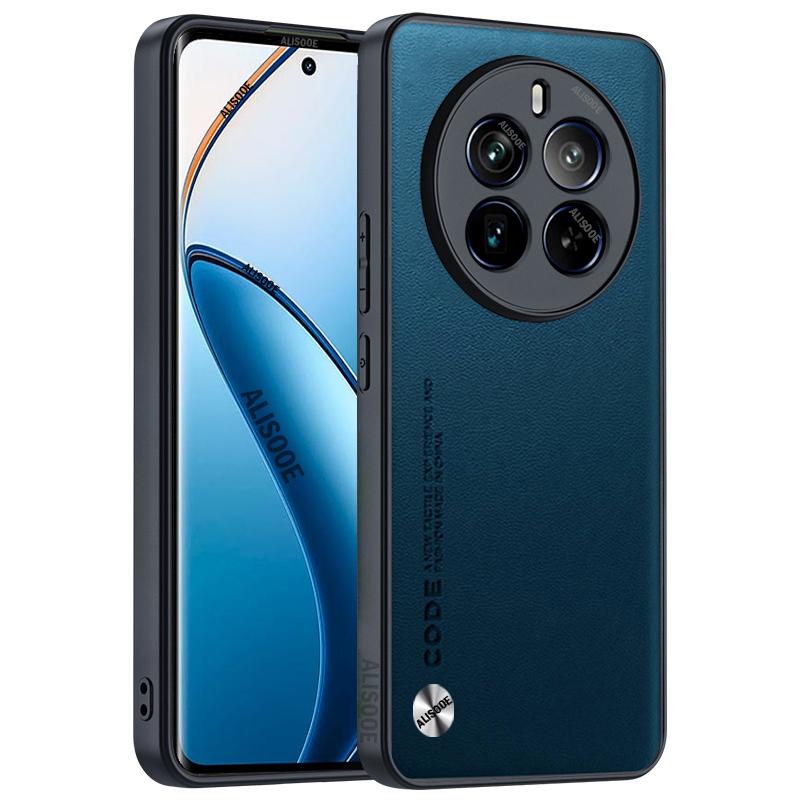 

Shockproof Funda for Realme 12 Pro Plus 5G Case Luxury Fiber Texture PU Leather Protection Cover for Realme 12 Pro+ Capa for Realme 12Pro 5G темно-зеленого