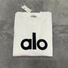 ALO Baumwolle Lockere Passform Unisex Rundhals T-Shirt Streetwear Lässiges Oberteil