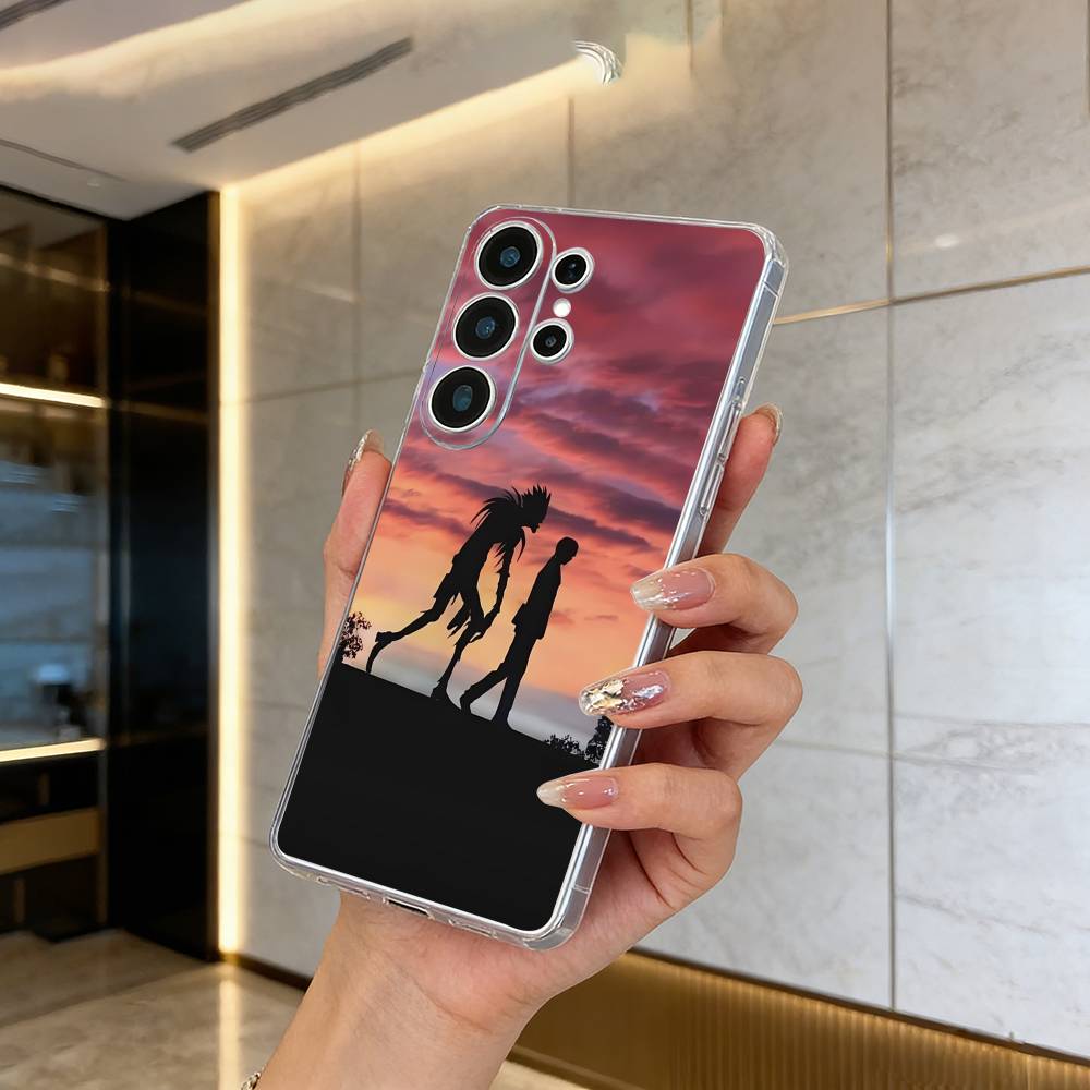 D-Death- Note- Classic anime Clear Soft Silicone Phone Case forSamsung S25, S24, S21, S22, S23, S30, Ultra, S20, Plus