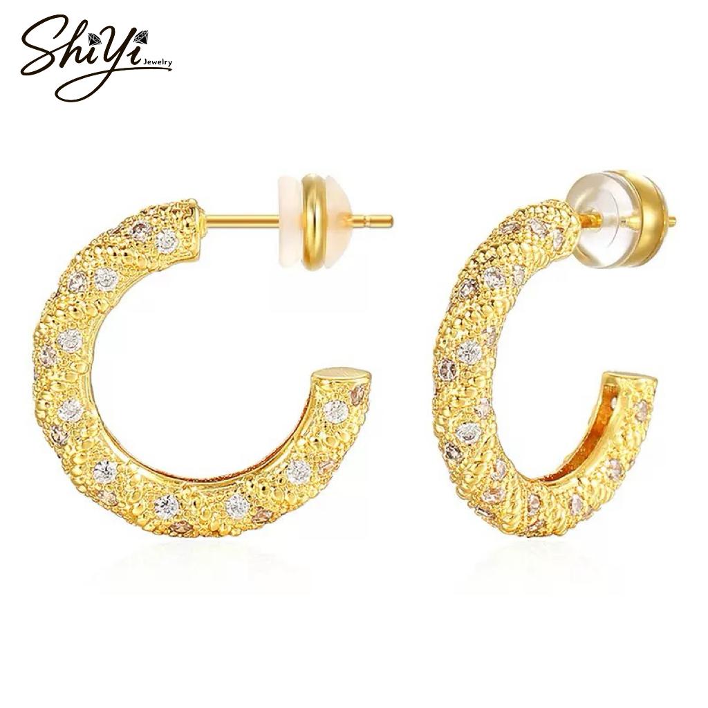 Trendy Gold Plated Charms Anti Tarnish Gold Plated Non Tarnish Hypoallergenic Copper Hoop Earrings Women 2026 золотой