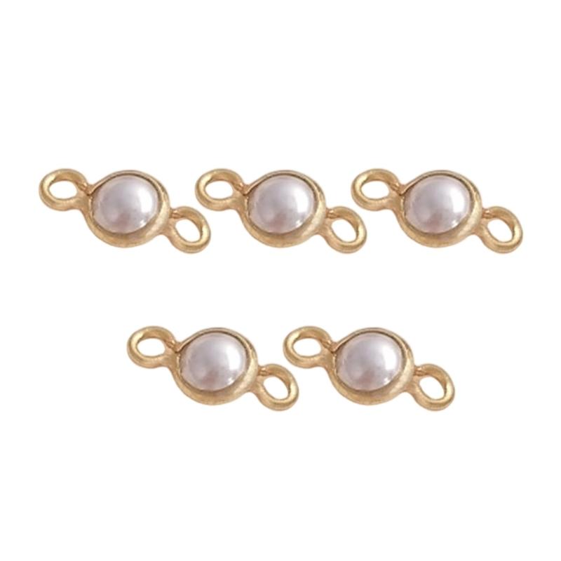 5Pieces Pearls Pendants Jewelry Making Part Fashion Accessory Perfect for Unique Jewelry Making and Craft Accessories