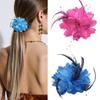 Luxurious Feathered Hair Accessory Cosplay Hairpieces Hair Clip for Wedding Party Bridal Hairstyles and Evening Gowns